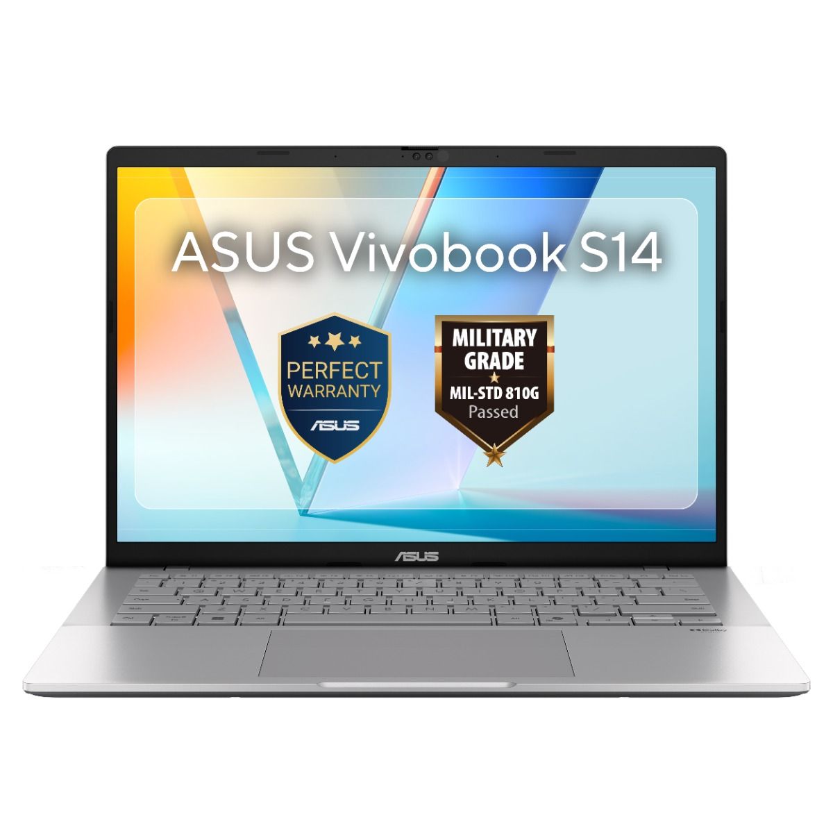 ASUS VIVOBOOK S / 14.0-inch WUXGA (1920 x 1200) 16:10 Anti-glare display / Intel® Core™ Ultra 7 Processor 255H 2.0 GHz (24MB Cache up to 5.1 GHz 16 cores 16 Threads)/ Intel® AI Boost NPU up to 13TOPS / DDR5 16GB (16GB DDR5 on board +1x DDR5 SO-DIMM slot) / 1TB M.2 NVMe™ PCIe® 4.0 SSD / Backlit Chiclet Keyboard with Copilot key / Incl. Backpack / Windows 11 Home / Cool Silver / 1YR PUR Warranty