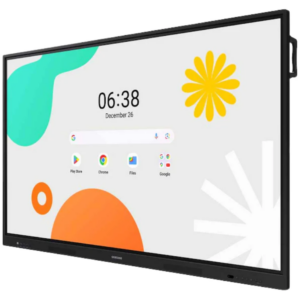 Samsung 65" Android Interactive Display Android 14 EDLA Certified Resolution: 3840 x 2160 UHD 400nit Brightness Build in Speakers HDMI out 40 PTS touch Wi-Fi & BT 3 YEAR WARRANTY