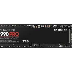 SAMSUNG 990 PRO 2 TB NVME SSD - READ SPEED UP TO 7450 MB/S WRITE SPEED TO UP 6900 MB/S RANDOM READ UP TO 1400000 IOPS RANDOM WRITE UP TO 1550000 IOPS/PCIE 4.0 X4 NVME 2.0/ V-NAND 3BIT MLC/ IN-HOUSE CONTROLLER/ 2GB LOW POWER DDR4 1200TBW