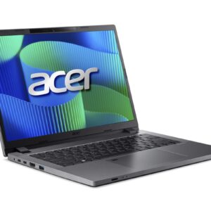 Acer TravelMate TMP214-55T-G2-TCO-59WX 14" WUXGA IPS SlimBezel Touch Intel Core 5 Processor 120U LTE 16 GB DDR5 512GB PCIe NVMe SSD Micro SD card reader WIFI6E+BT FPR FHD IR camera 53Wh Li-ion battery 65W TypeC Smart Card Reader Windows 11 Pro 3 Years On Site Steel Gray