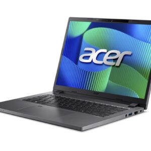 Acer TravelMateTMP214-55T-G2-TCO-79NZ 14" WUXGA IPS SlimBezel Touch Intel Core 7 processor 150U LTE 16 GB DDR5 512GB PCIe NVMe SSD Micro SD card reader WIFI6E+BT FPR FHD IR camera 53Wh Li-ion battery 65W TypeC Smart Card Reader Windows 11 Pro 3 Years On Site Steel Gray