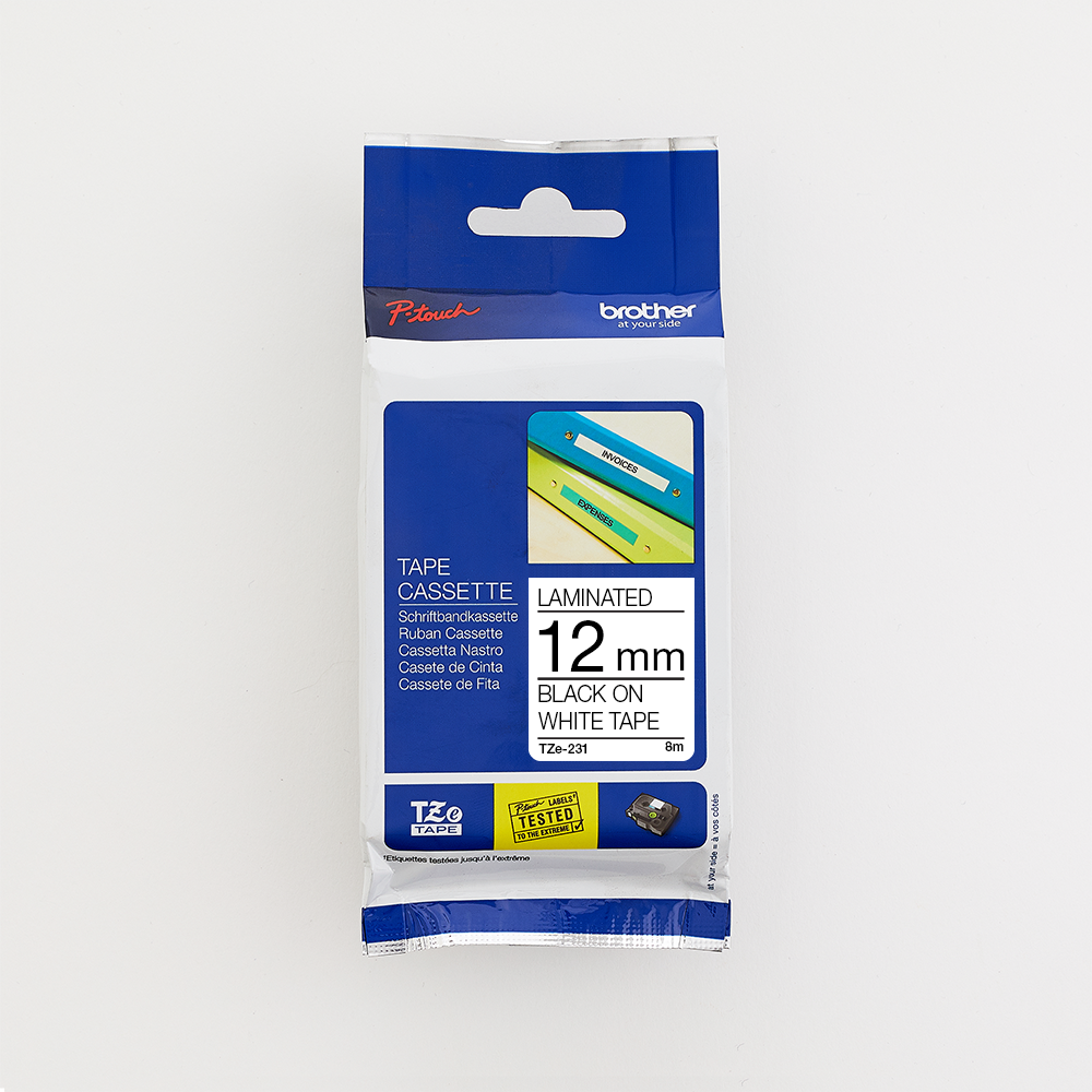 Brother 24MM Blue on White Laminated tape